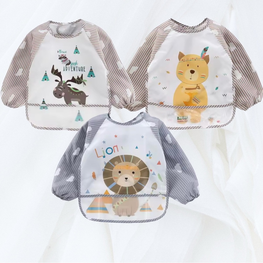 Animal Print Baby Bibs for Mealtime